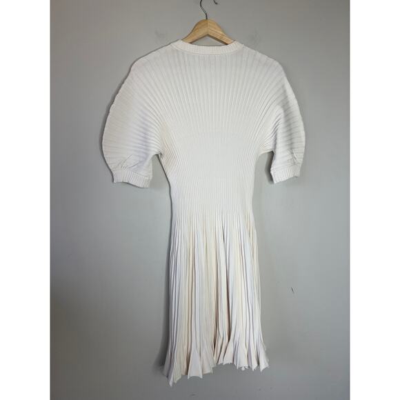 NEW Ulla Johnson Talie Rib-Knit Minidress White Crewneck Short Sleeves Sz: Small - Picture 6 of 7
